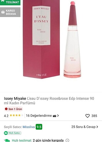 ISSEY MIYAKE LEAU DISSEY PARFUM 90 ML
