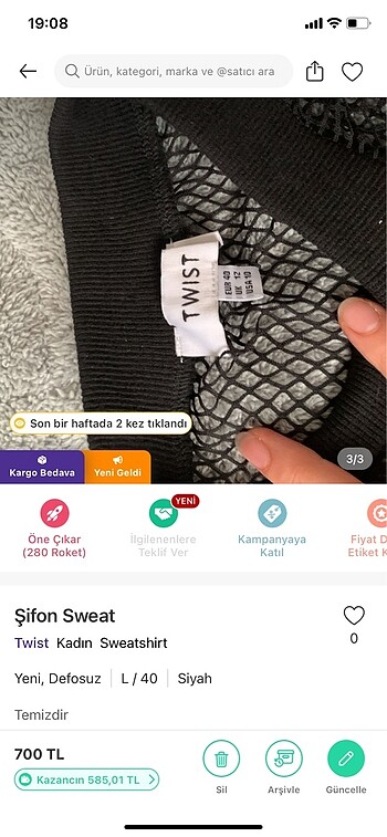 40 Beden Twist sweat
