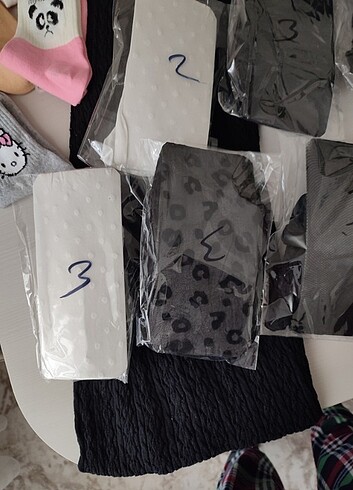 universal Beden paketli çoraplar leopar fiyonk