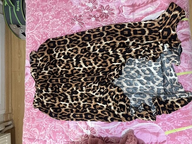 Leopar yırtmaçlı etek