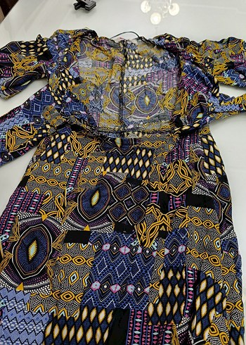 Desenli Kadın  Elbise - Görsel 2