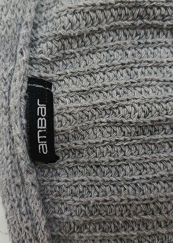 Gri Düğmeli Örgü Kadın Hırka - Görsel 4