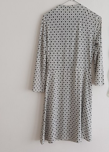 Uzun Kollu V Yaka bağlamalı elbise - Görsel 2