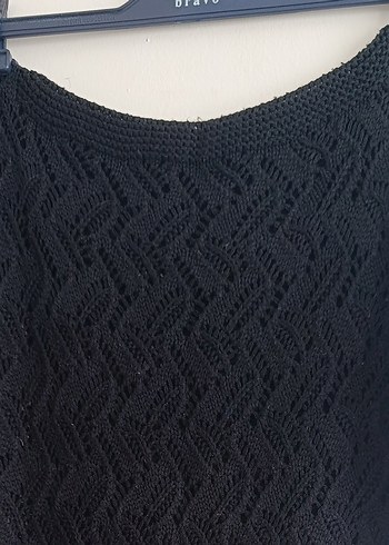 Siyah Kısa Kollu Kadın süveter - Görsel 2