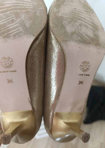 Altın Rengi Stiletto - Görsel 3