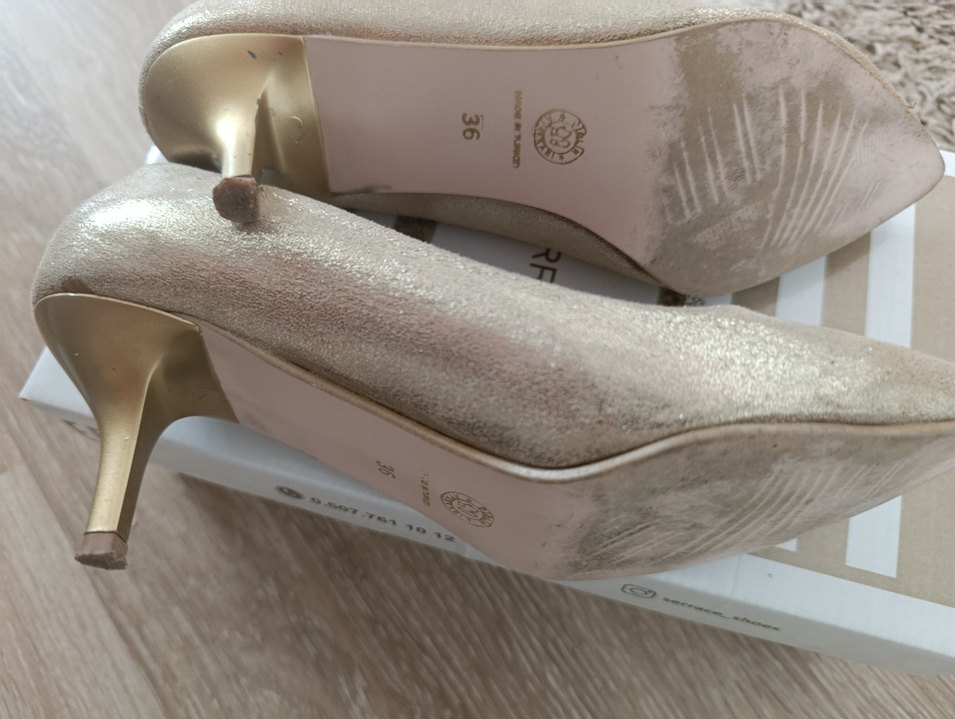 Altın Rengi Stiletto - Görsel 4