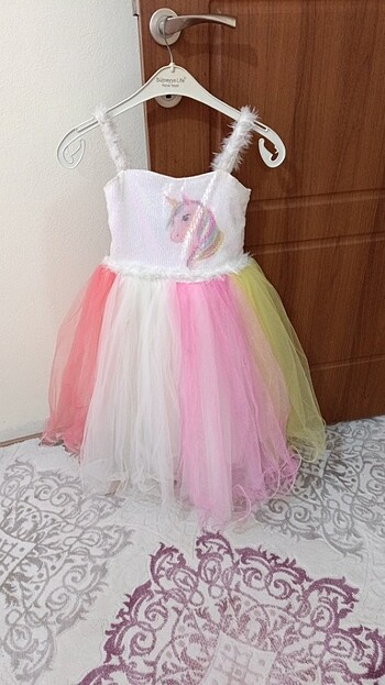 5 Yaş Beden Unicorn elbise