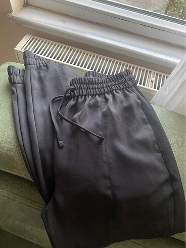 Zara Zara Siyah Paraşüt Pantolon