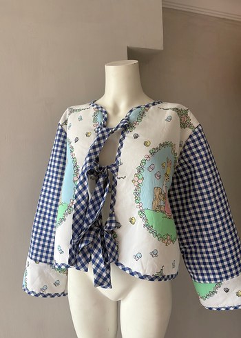 Asya patchwork ceket - Görsel 10