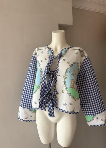 Asya patchwork ceket - Görsel 3