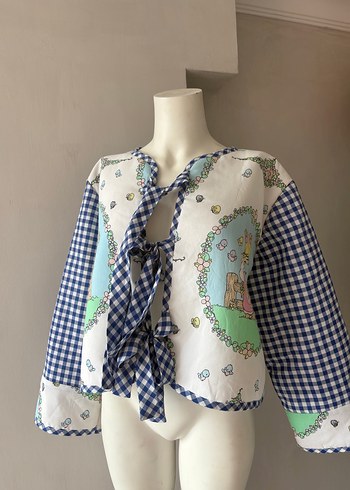 Asya patchwork ceket - Görsel 4