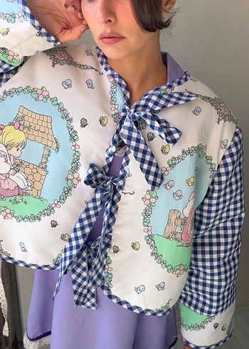 Asya patchwork ceket - Görsel 2