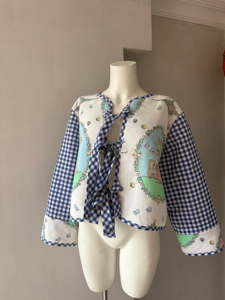 Asya patchwork ceket - Görsel 3