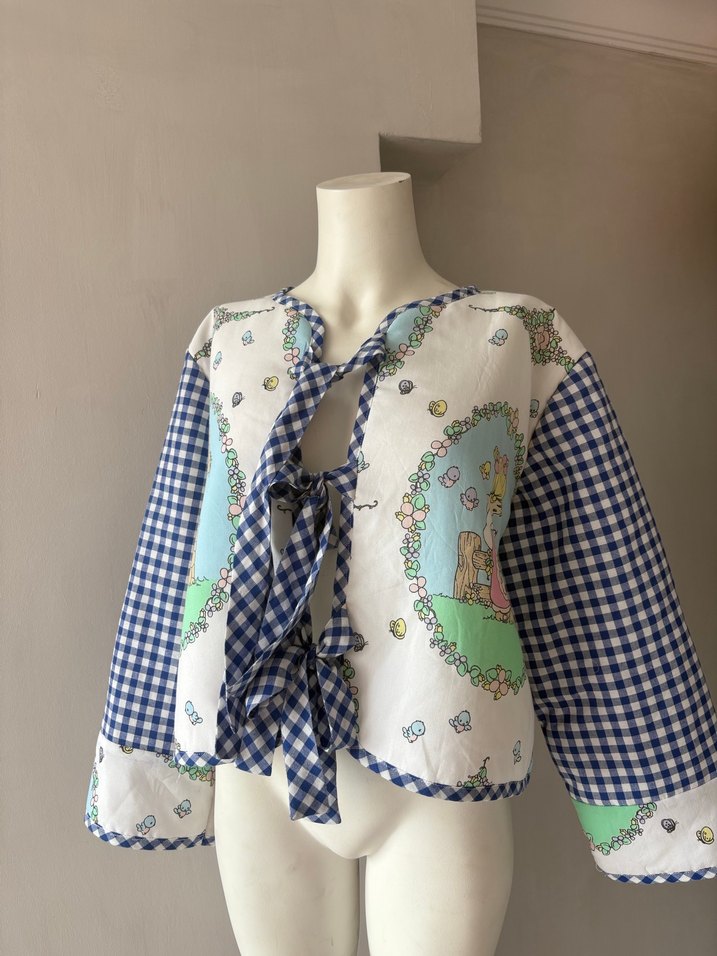 Asya patchwork ceket - Görsel 4