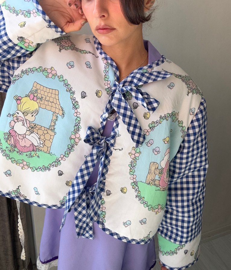 Asya patchwork ceket - Görsel 2