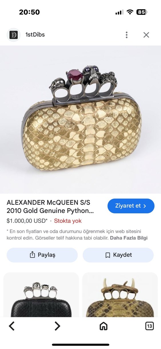 Alexandre McQueen piton canta - Görsel 3