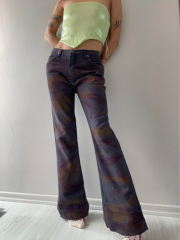 s Beden mor Renk Y2k dkny jean