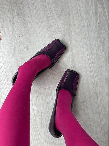 40 Beden mor Renk Vintage topuklu