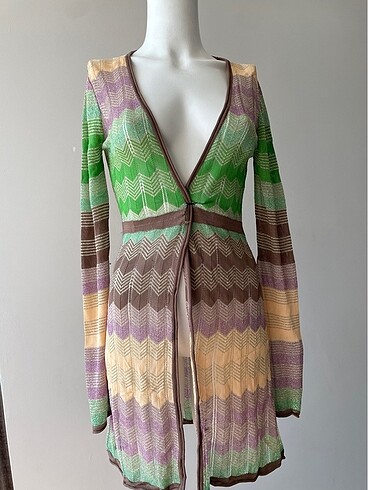 m Beden yeşil Renk Vintage missoni tarz hirka