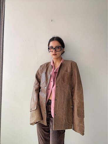 American Vintage Vintage deri ceket
