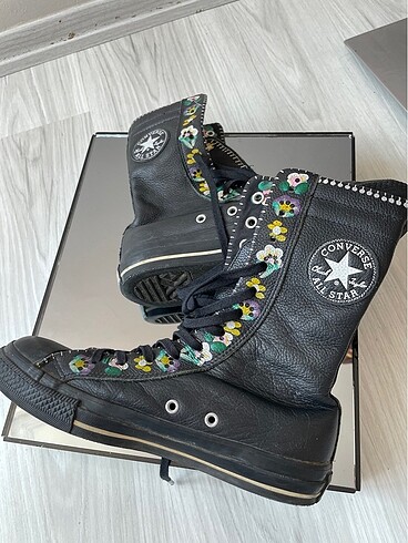 37,5 Beden siyah Renk y2k deri converse