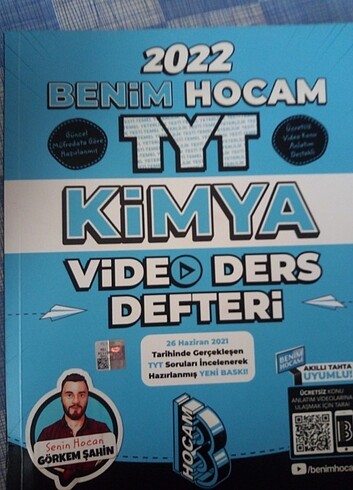 Tyt kimya benim hocam video ders defteri