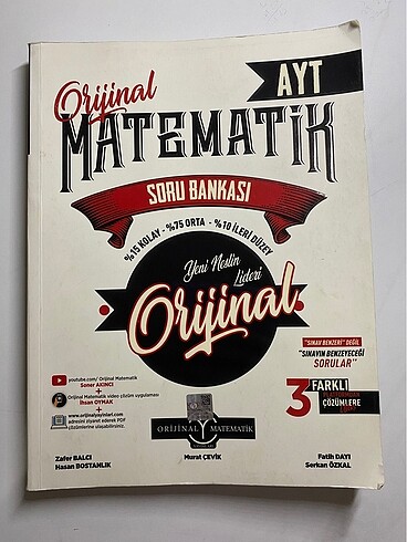 Orijinal Ayt Matematik Soru Bankası