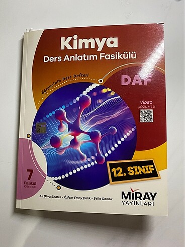 Miray yayınları 12. sınıf kimya ders anlatım fasikülleri daf