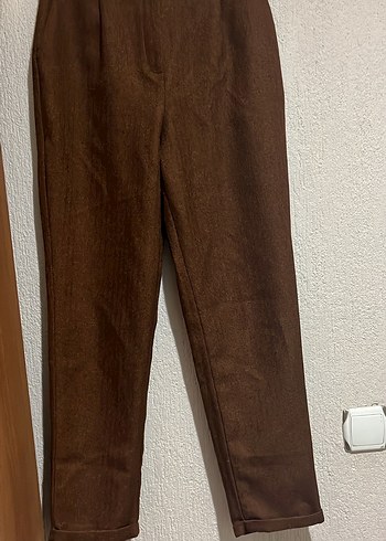 Kahverengi Kadın Kumaş Pantolon trendyol