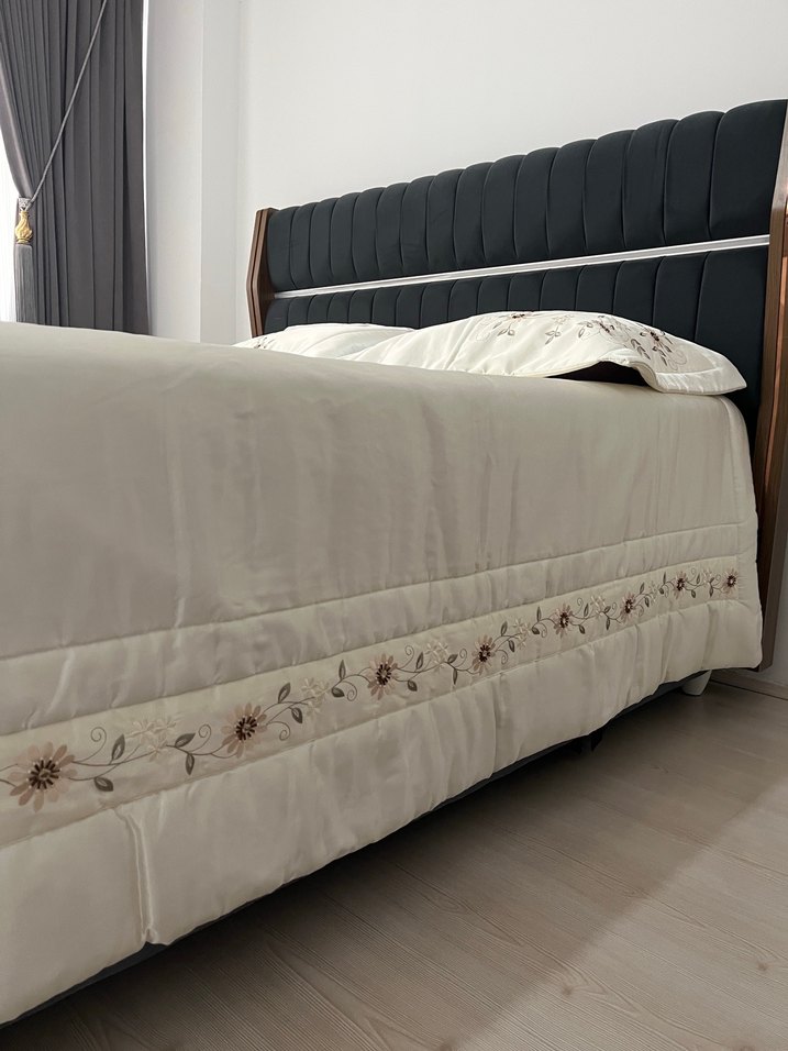 İşlemeli Sedef Çeyizlik Yatak Örtüsü - Görsel 5