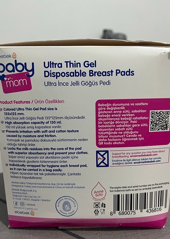 Baby Mom Ultra İnce Jelli Göğüs Pedi 50'li - Görsel 2