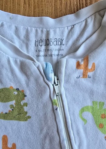 Renkli Baskılı Bebek Tulumu Fermuarlı - Görsel 2