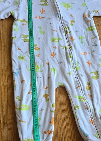 Renkli Baskılı Bebek Tulumu Fermuarlı - Görsel 5