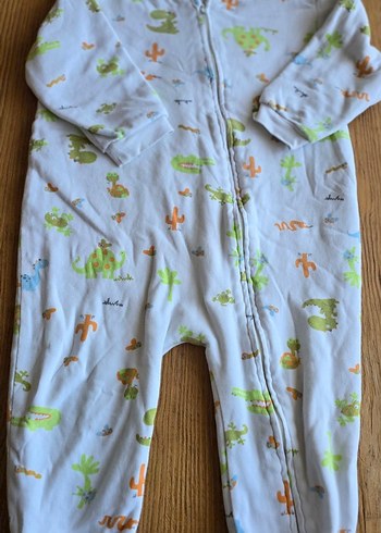 Renkli Baskılı Bebek Tulumu Fermuarlı - Görsel 3