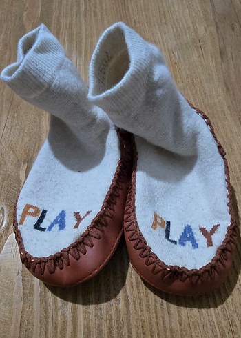 Örgü Detaylı Erkek Çocuk Kahverengi Bot - Görsel 2