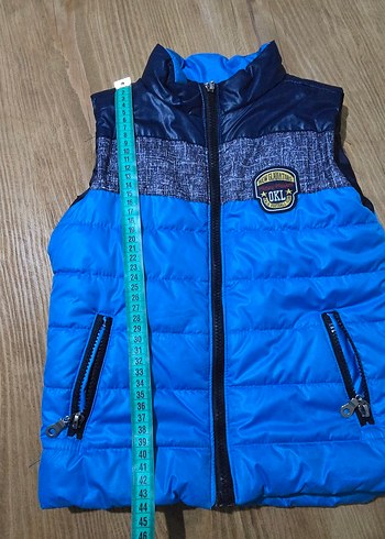 Mavi Erkek Çocuk Fermuarlı Yelek - Görsel 3