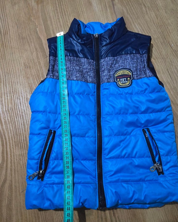 Mavi Erkek Çocuk Fermuarlı Yelek - Görsel 3