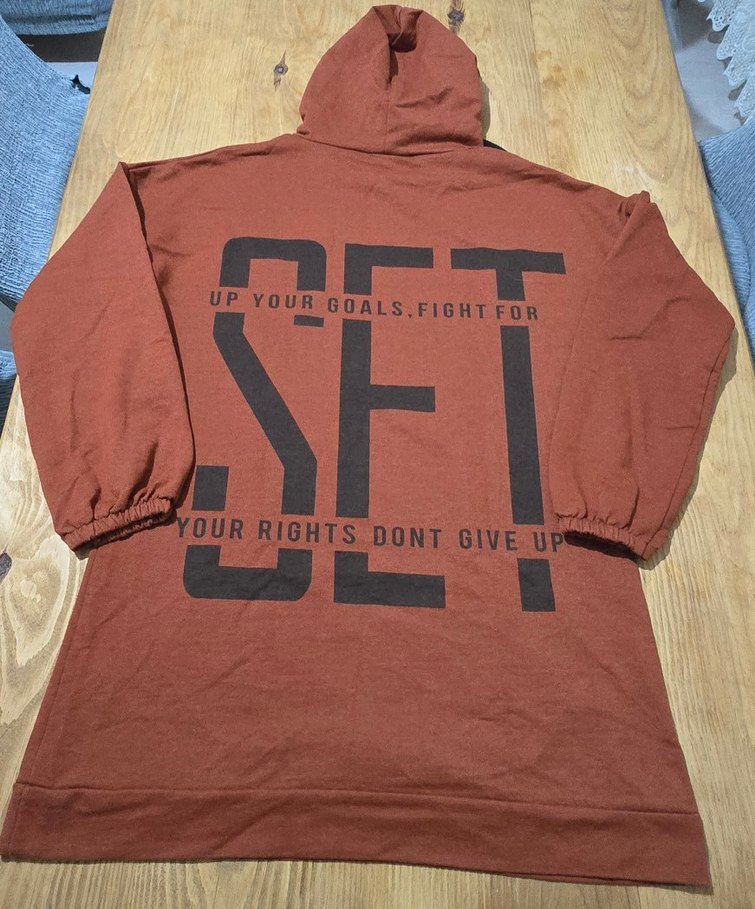 Kapüşonlu Rahat Kesim Kahverengi Sweatshirt - Görsel 4