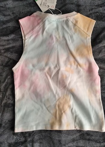 Zara Kız Çocuk Çok Renkli Batik Desenli Askısız Tişört