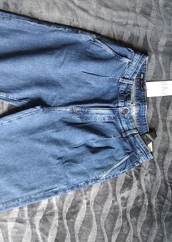 Zara Mavi kot erkek Salaş Midi Kot Pantolon