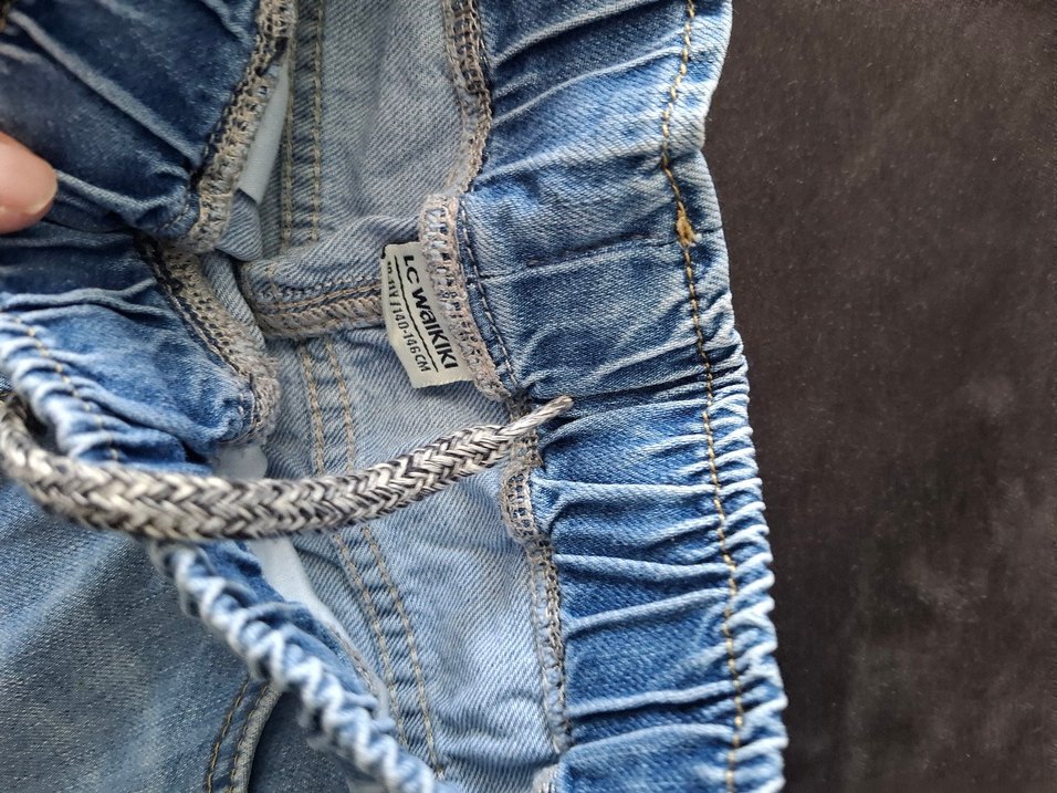 Erkek Çocuk Gri Mavi Bol Kesim Denim Pantolon - Görsel 2