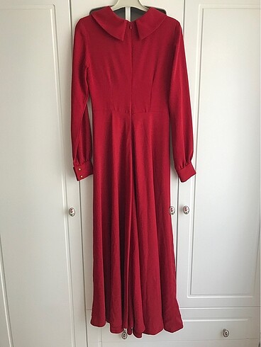 bebe yaka uzun elbise - Görsel 3