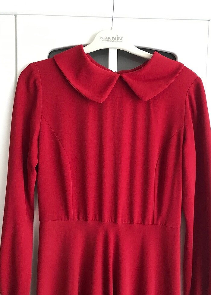 bebe yaka uzun elbise - Görsel 2