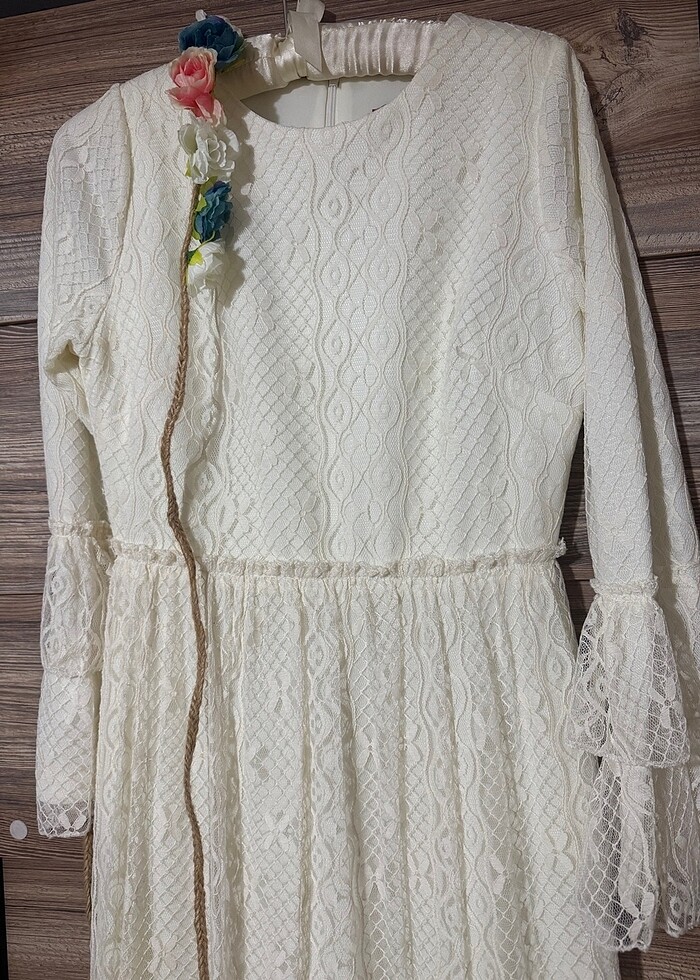 dantel nikah elbisesi tesettüre uygun - Görsel 3