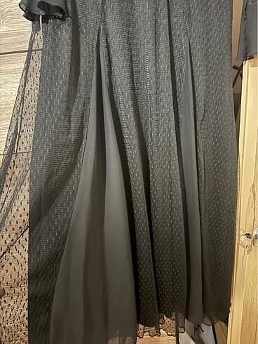 Siyah şık tesettür elbise - Görsel 5