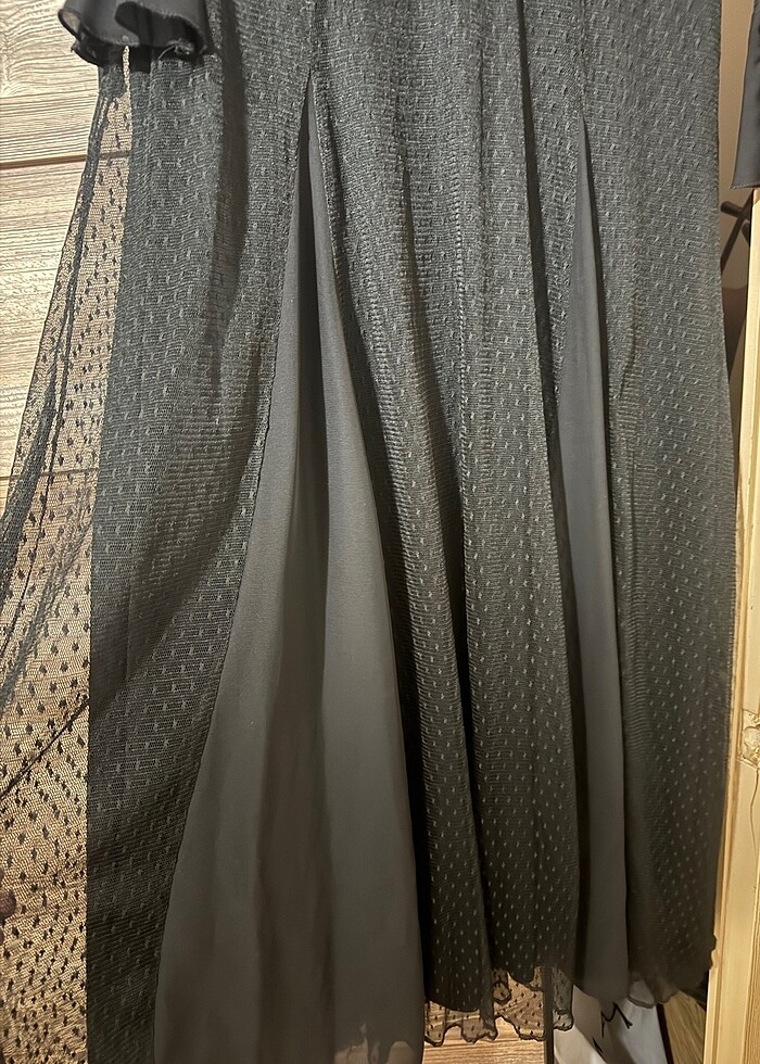 Siyah şık tesettür elbise - Görsel 5