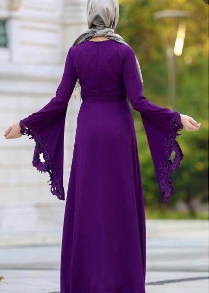 Tesettür abiye elbise - Görsel 3