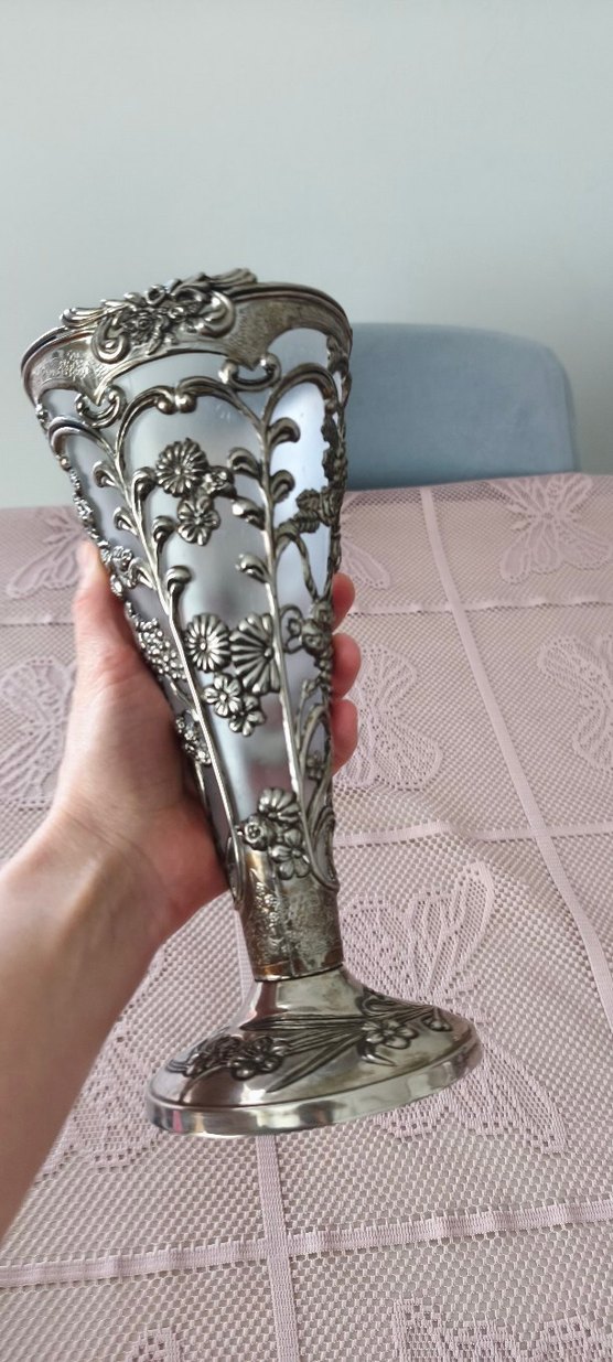 gümüş antika vazo - Görsel 4