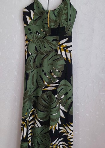 Yeşil Baskılı Elbise - Görsel 2