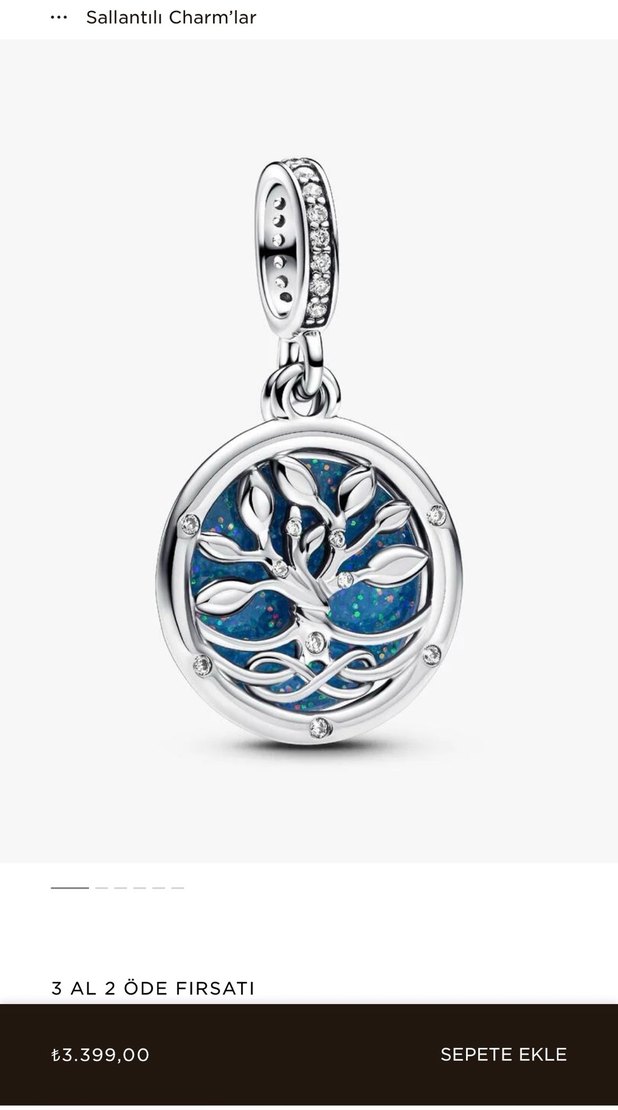 Karanlıkta Parlayan Sonsuzluk Ağacı Çift Sallantılı Charm - Görsel 2